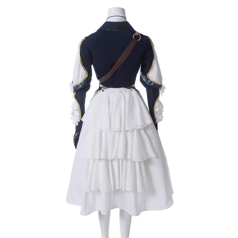 Nuoqi Violet Evergarden Cosplay Costume Womens Anime Uniforms Suit Outfit,Dark Blue,XXL - Image 2